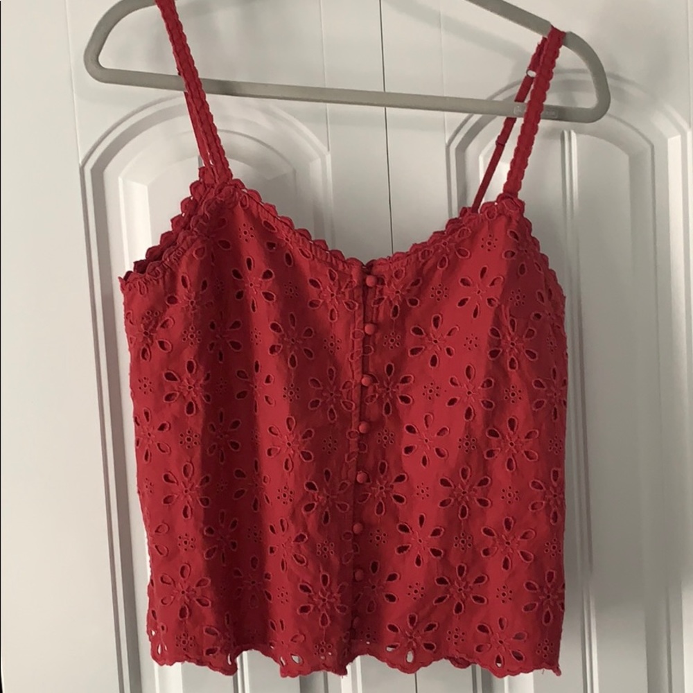 Adorable Abercrombie eyelet tank!!